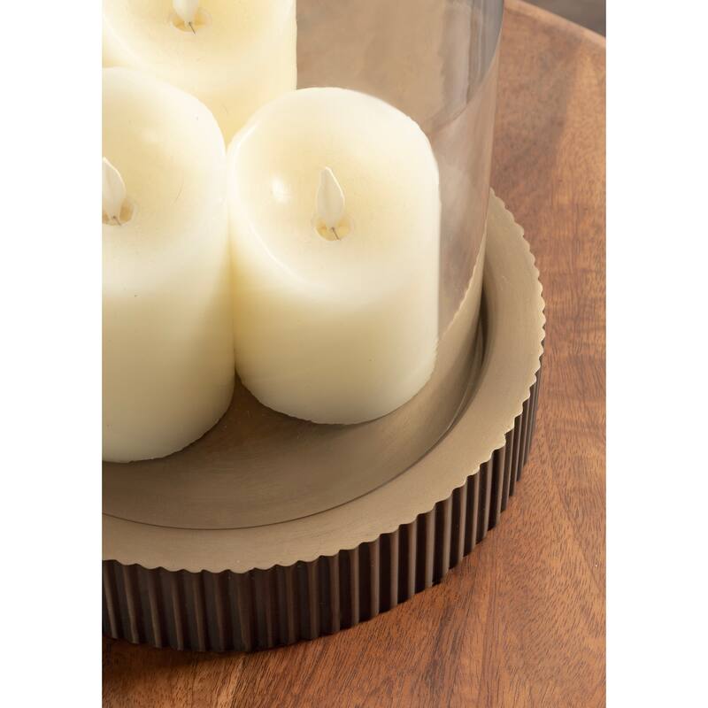 Kate and Laurel Rooks Metal Candle Holder - 10x10x11