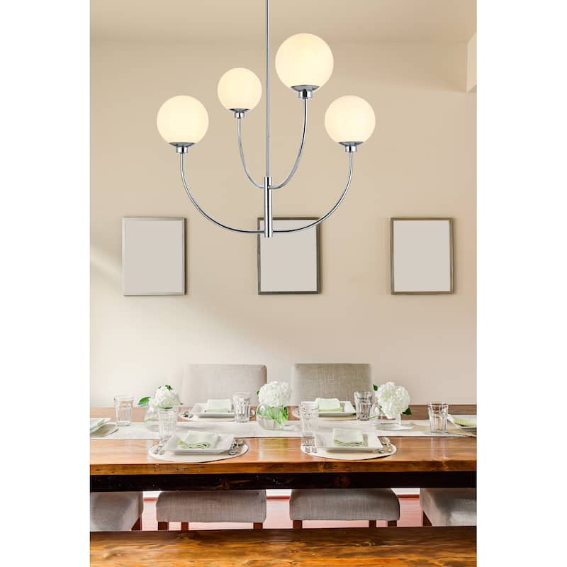 Elegant Lighting LD814D30 Nyomi 4 Light 30" Wide Chandelier