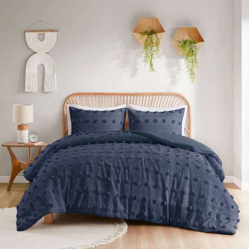 Intelligent Design Lucy Clip Jacquard Duvet Cover Set (Insert Excluded)