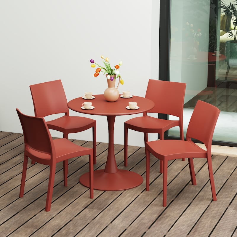 Frond and Form 4-Person Outdoor Round Dining Set
