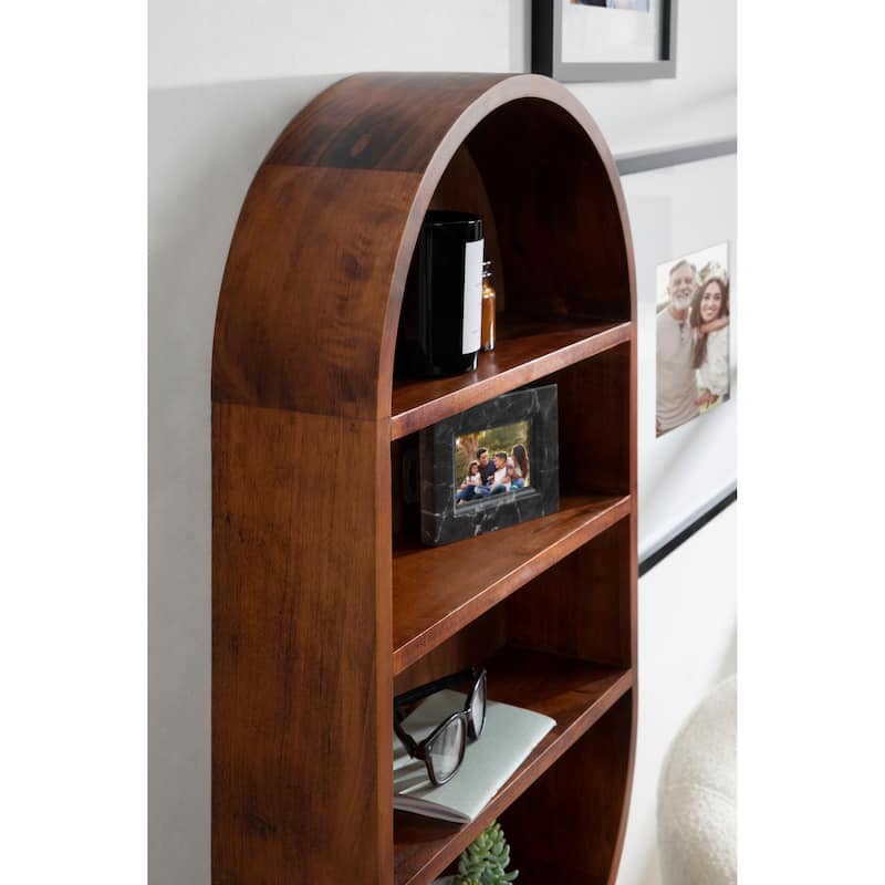 Kate and Laurel Hutton Wood Capsule Wall Shelf