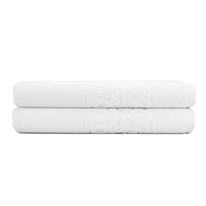 East'N Blue Galata Turkish Cotton Bath Towel (Pack of 2) - White