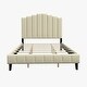 preview thumbnail 9 of 55, Tufted Upholstered Platform Bed with Sturdy Center Legs and Elegant Headboard for Bedroom by HULALA HOME