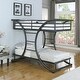 preview thumbnail 10 of 12, Stephan Contemporary Gunmetal Metal Frame Bunk Bed