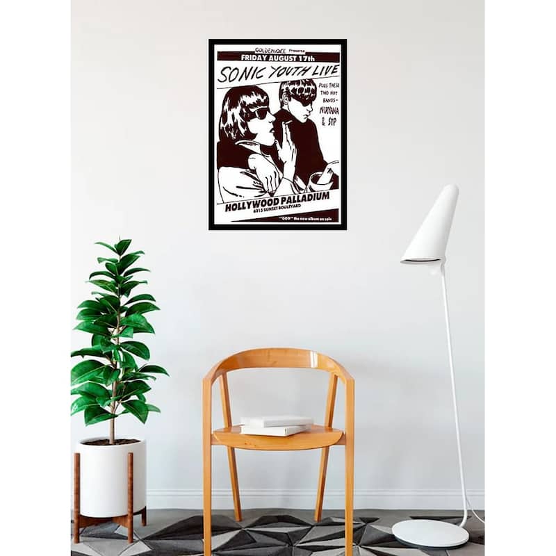Sonic Youth Live Hollywood Palladium Framed Poster - 24 x 36 Inch