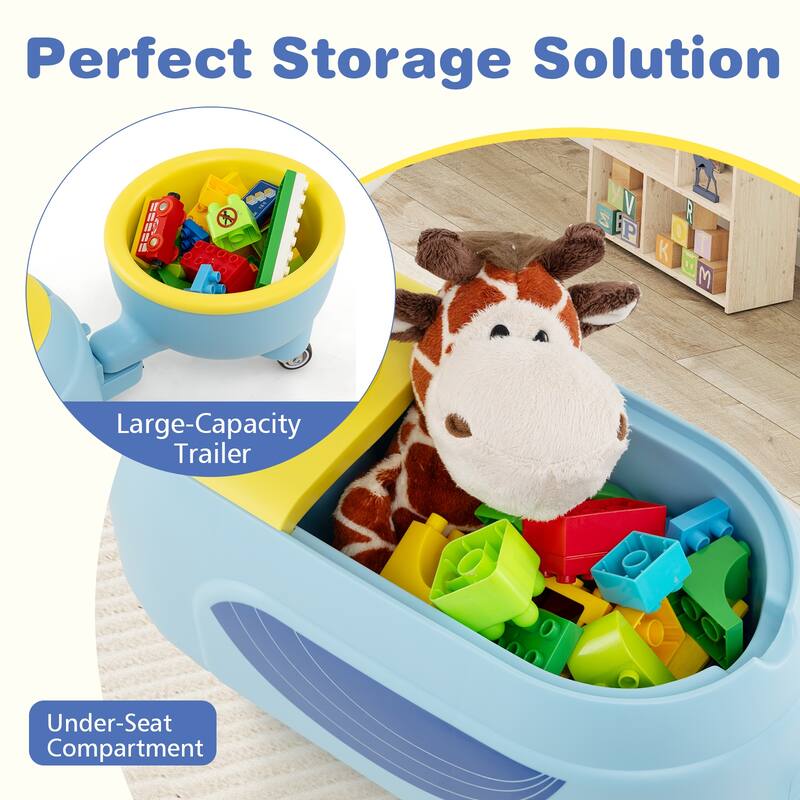 Gymax 2-in-1 Kids Ride on Toy Toddlers Sliding Car w/Detachable