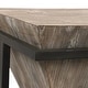 preview thumbnail 4 of 3, 25.25" Brown and Black Upside Down Triangle Accent Table