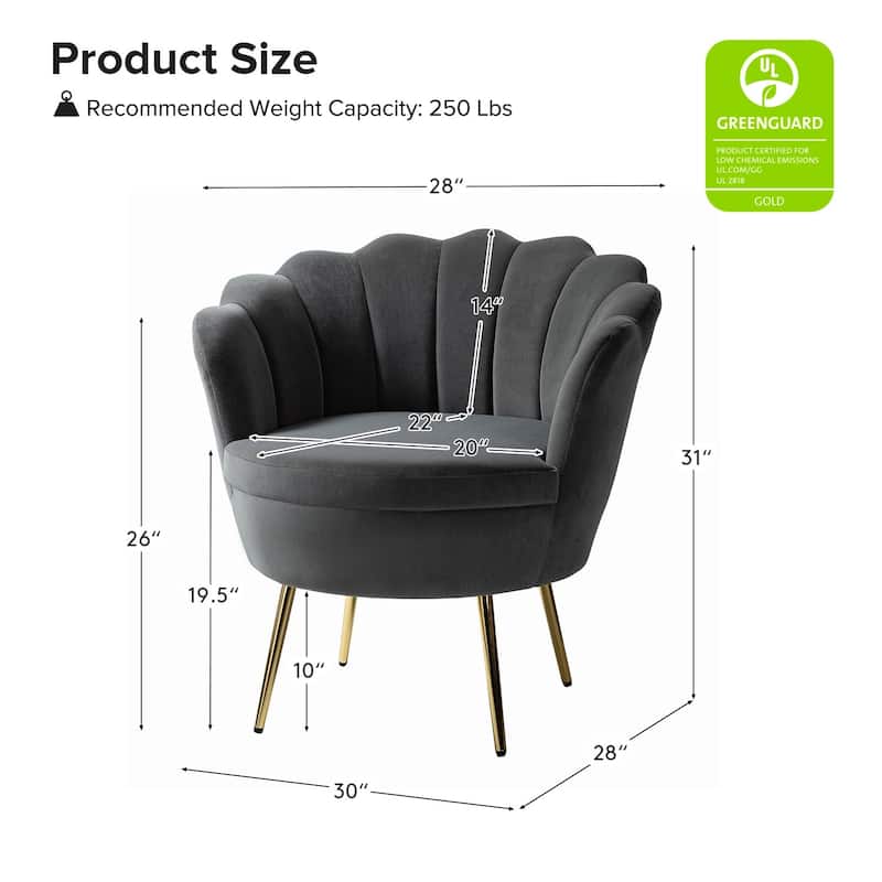 Xabier Cute Modern Upholstered Barrel Chair Accent Chair with Tufted Back by HULALA HOME
