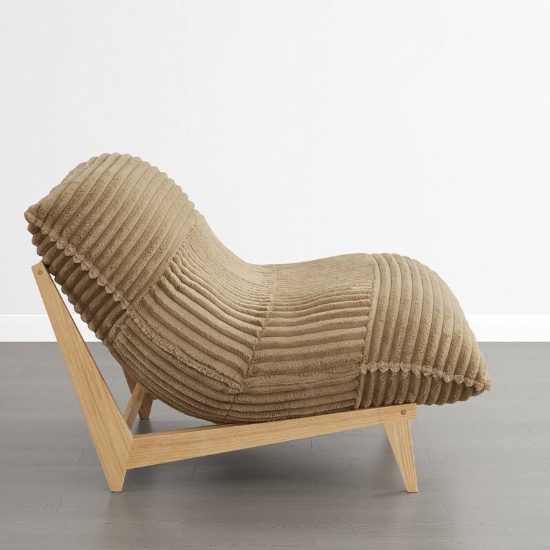 Spruce & Spring Oversized Lounge Accent Chair with Plush Cushions and Solid Wood Frame