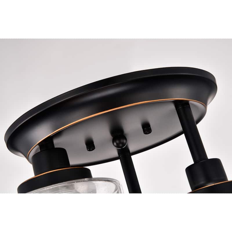 Harun Oil Rubbed Bronze 3-Light Semi-Flush Mount