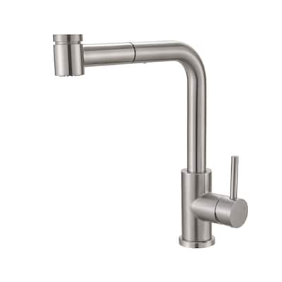 Single-Handle Pull Down Sprayer Kitchen Faucet in Nickel