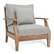 preview thumbnail 16 of 41, SAFAVIEH Couture Martinique Solid Wood Outdoor Arm Chair - 31"W x 35"D x 32"H