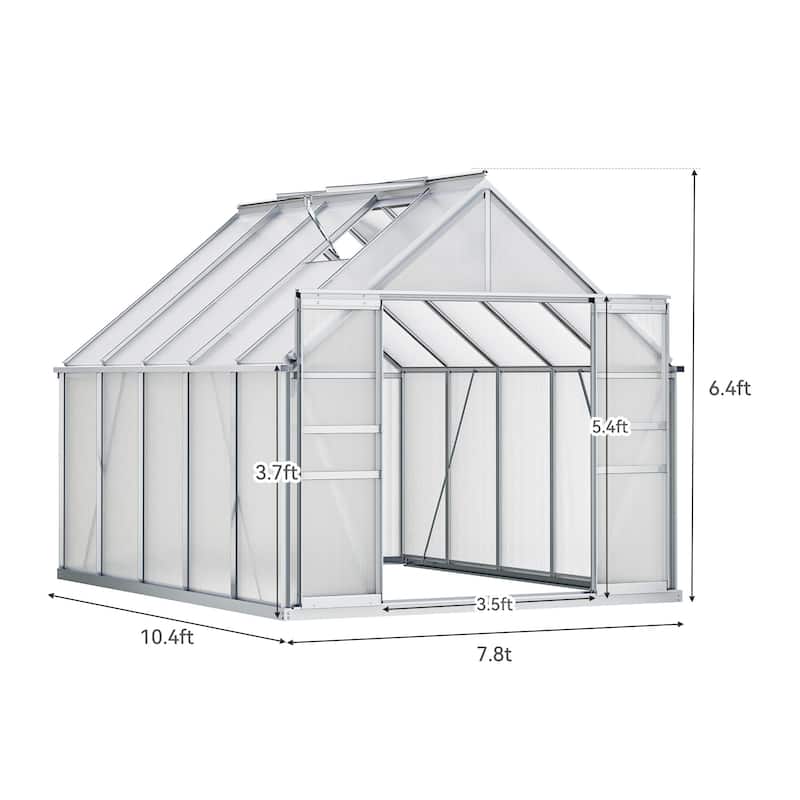 Moasis 8'/10' X 10'/12' Walk-in Hobby Greenhouse