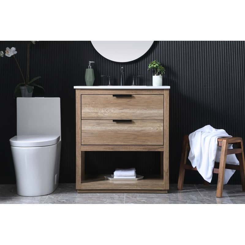 Elegant Lighting VF19230 Larkin 30" Free Standing Single Basin Vanity