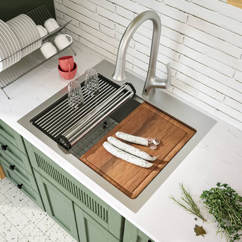 Karran USA WST-20-PK1 Elite Workstation 25" Drop In Single Basin