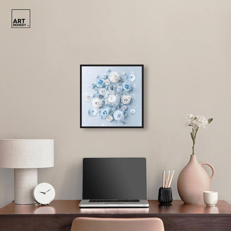 Sparkling Floral Perfume Canvas by Art Remedy