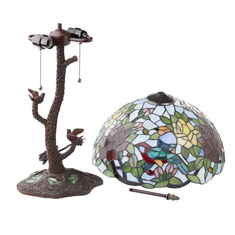 Sophia River of Goods Multi-Color Stained Glass Dome Shade 25-Inch Table Lamp - 16" x 16" x 25"