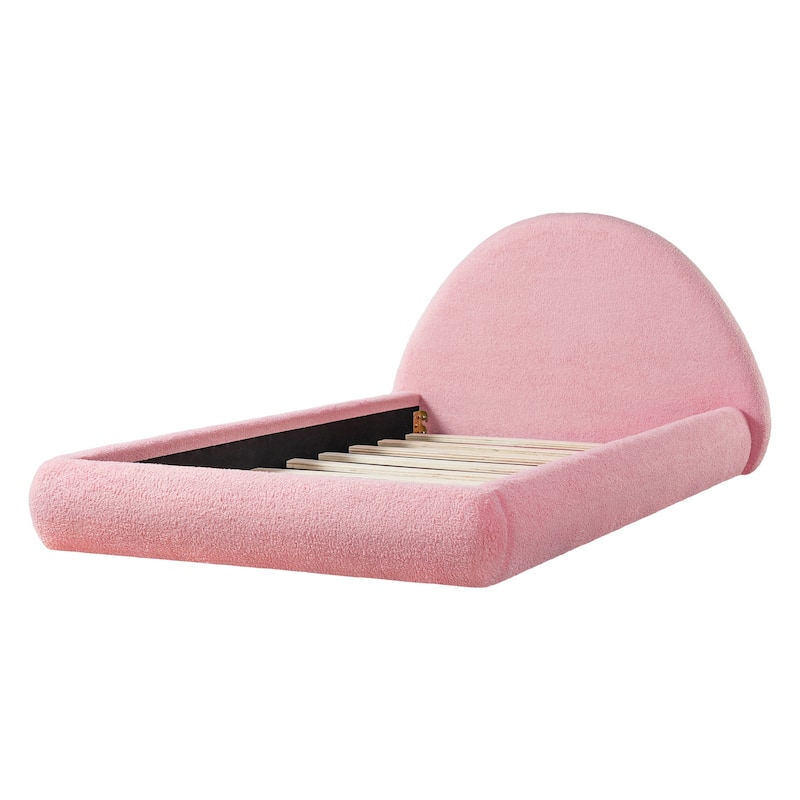 Christopher Knight Home - Rosalie Modern Upholstered Bed Frame with Curved Headboard