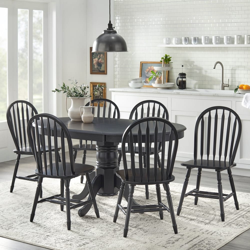 Simple Living Carolina 7-piece Farmhouse Solid Wood Dining Set with Leaf