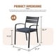 preview thumbnail 24 of 45, Outdoor Stackable Aluminum Dining Chair with Cushion (Set of 4)