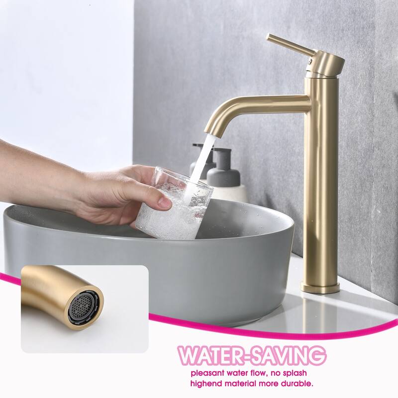 PROOX Single Handle Tall Vessel Bathroom Sink Faucet Basin Mixer Tap