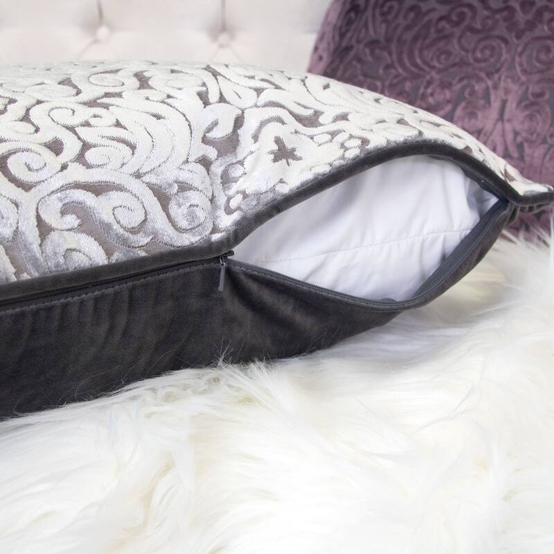 Homey Cozy Cut Velvet Throw Pillow Cover & Insert