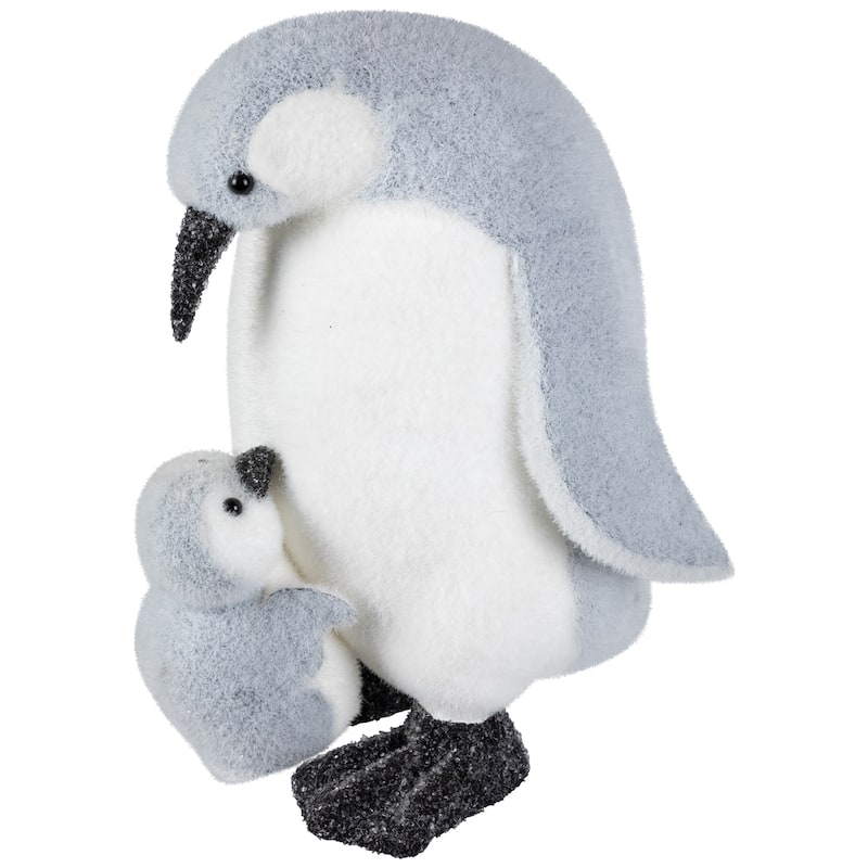Mother Penguin with Chick Christmas Figurine - 10.75"