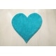 preview thumbnail 11 of 59, Hearts Collection Hand Woven Shag Area Rug - 24" x 24" Turquoise Blue