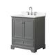 Option Dark Gray / White Quartz Top / Polished Chrome