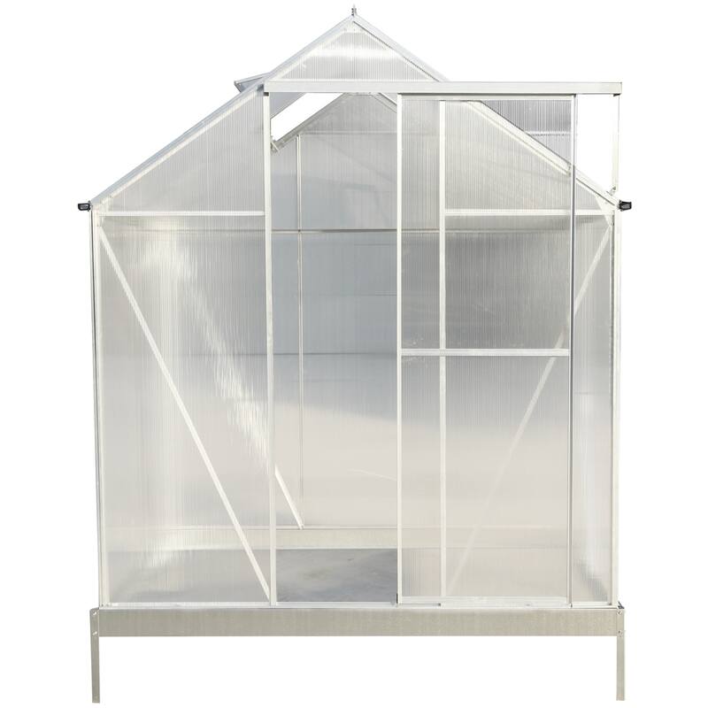 Polycarbonate Greenhouse,Heavy Duty Outdoor Walk-in Green House Kit - 6.3'*4.2'*7'