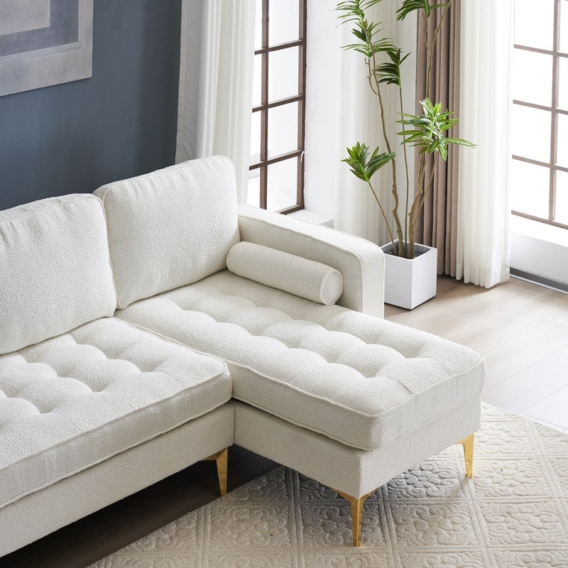 3-Seater Golden Tripod Legs Indoor Modular Sofa