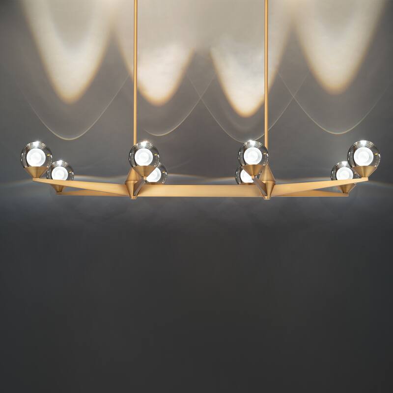 Double Bubble 44in LED 8 Light Linear Chandelier 3000K
