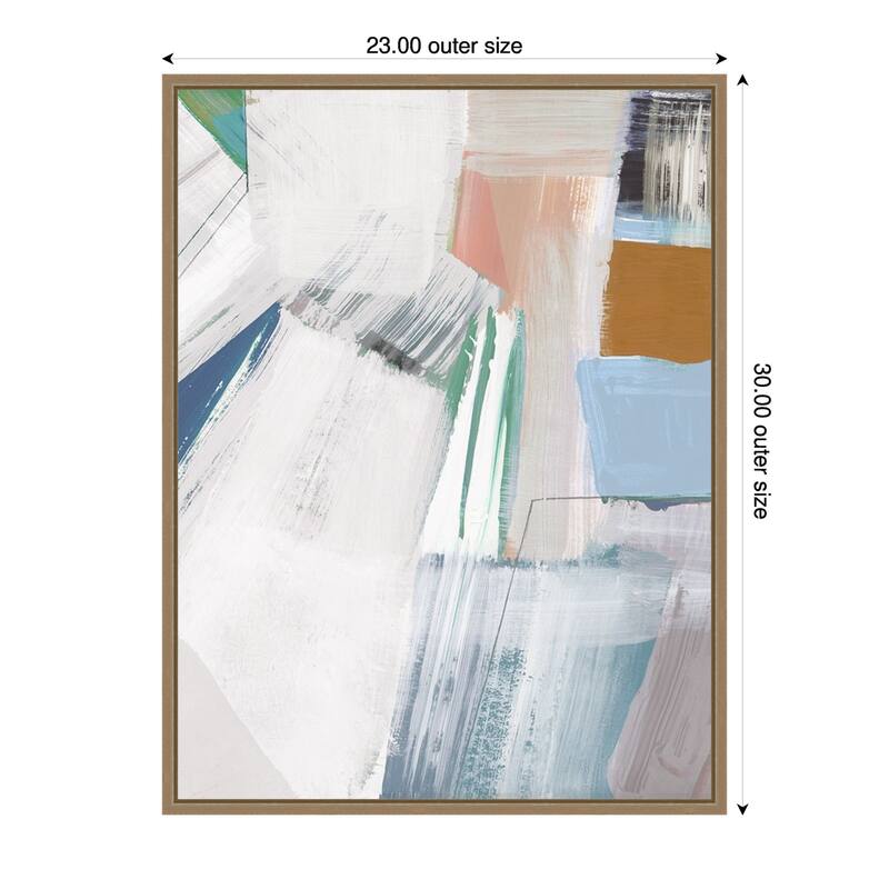 Buildings No. 2 by Cartissi Framed Canvas Wall Art Print - 23 x 30 in