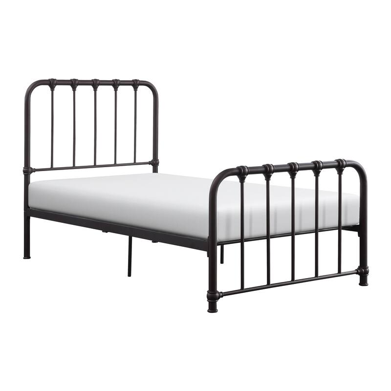 Twin Size Metal Platform Bed with Classic Rounded Frame, No Box Spring Needed, Easy Assembly for Modern Bedrooms
