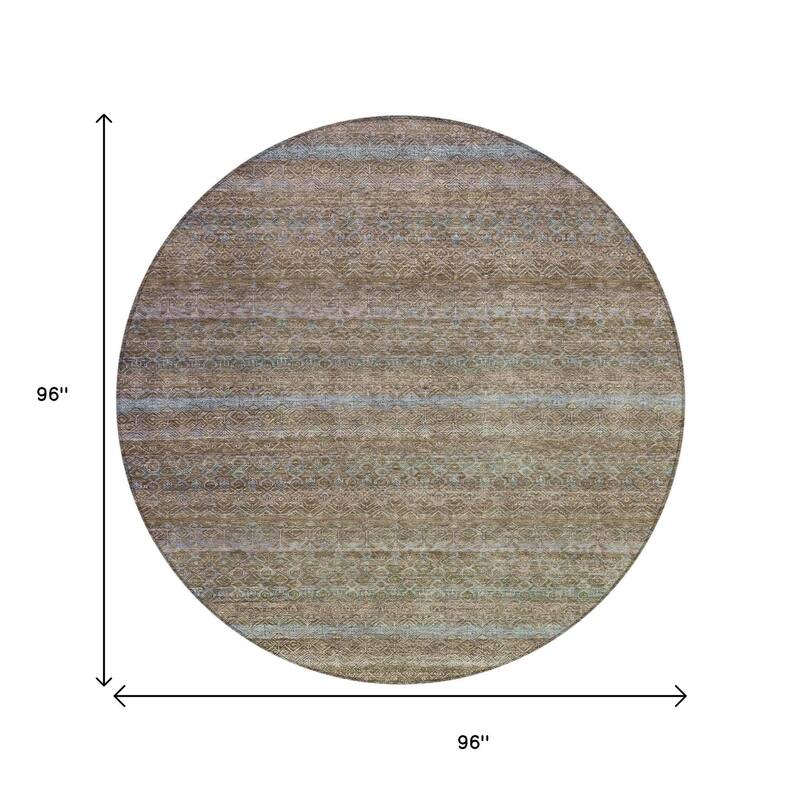 HomeRoots Striped Transitional Rectangle Outdoor Rug