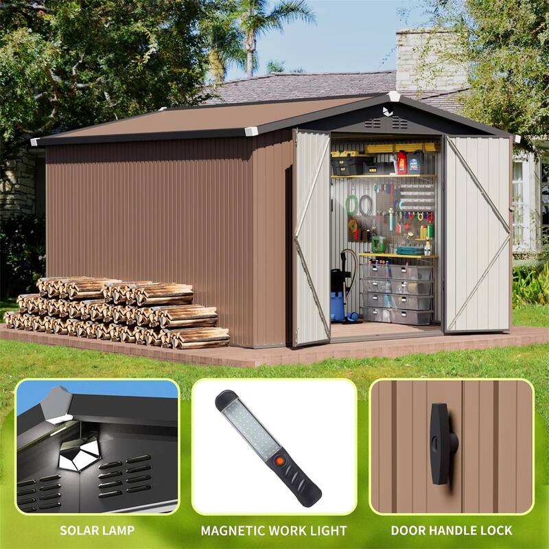 Metal Garden Sheds 10FTx12FT Outdoor Storage Shed
