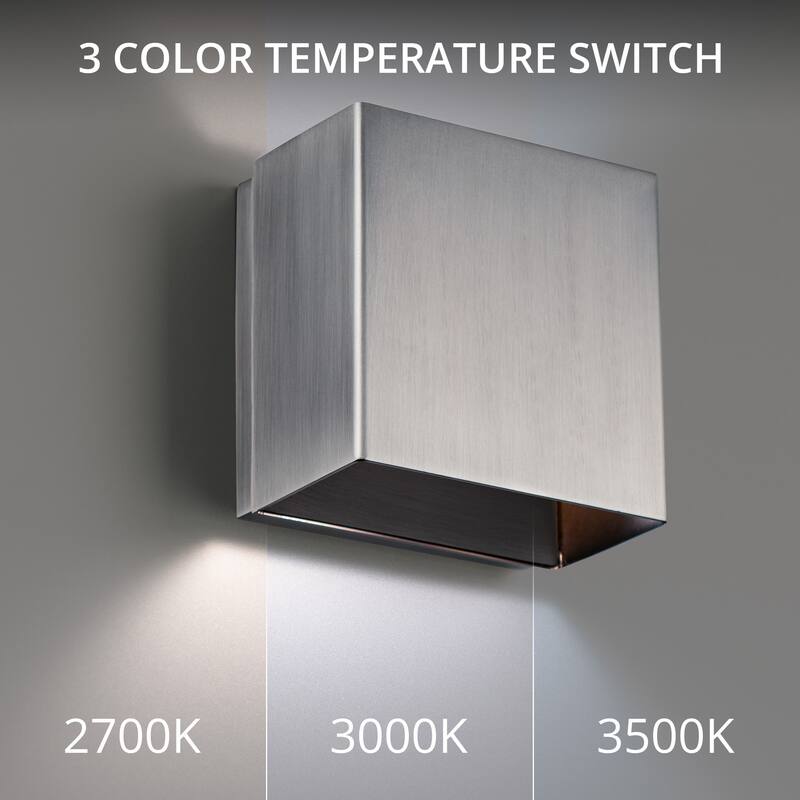 Boxi 5in LED Wall Sconce 3-CCT 2700K-3000K-3500K