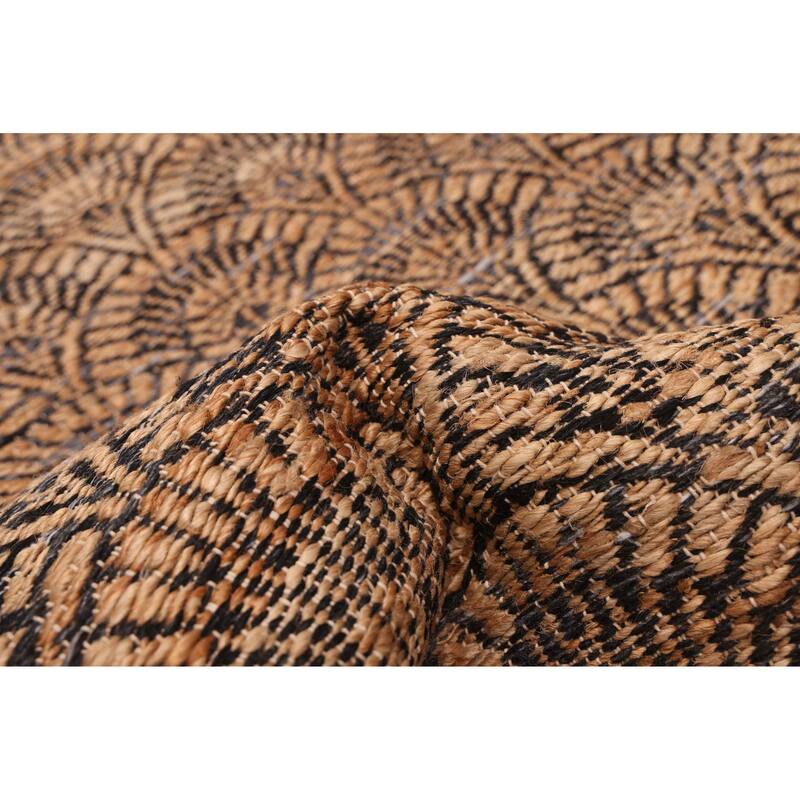 ECARPETGALLERY Flat-Weave Palas Denizli Tan Jute, Rayon Kilim - 5'3 x 7'7