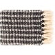 preview thumbnail 2 of 1, Nataley Hand-Woven Black & Off-White Plaid Throw
