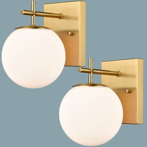 Cortegada Modern Milky Globe Shade Vanity Light On Sale Bed Bath
