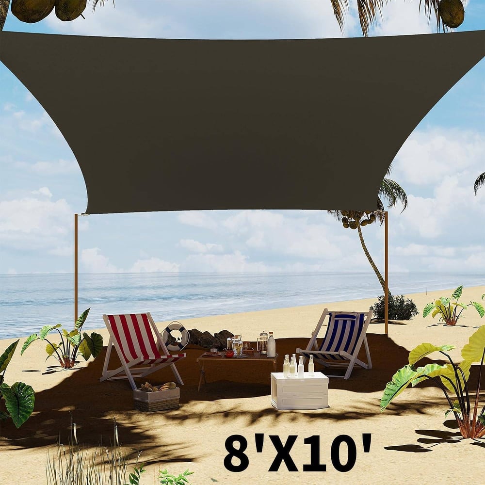 8'X10' Sun Shade Sail Shade Cloth, Sunshade for Patio, Backyard, Deck, Garden, Sand