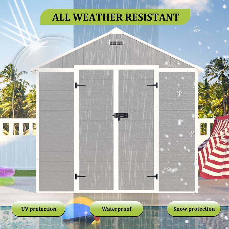 8×8ft High-Quality Resin Storage Shed