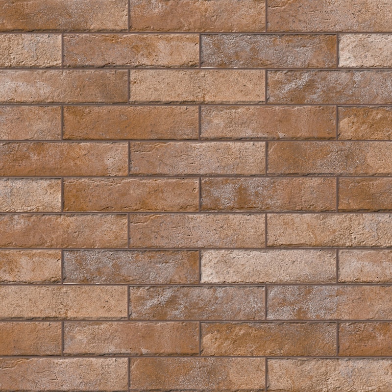 Merola Tile Brooklin Brick Cotto 2-3/8" x 9-3/4" Porcelain Floor and Wall Tile - Case (34 Tiles)