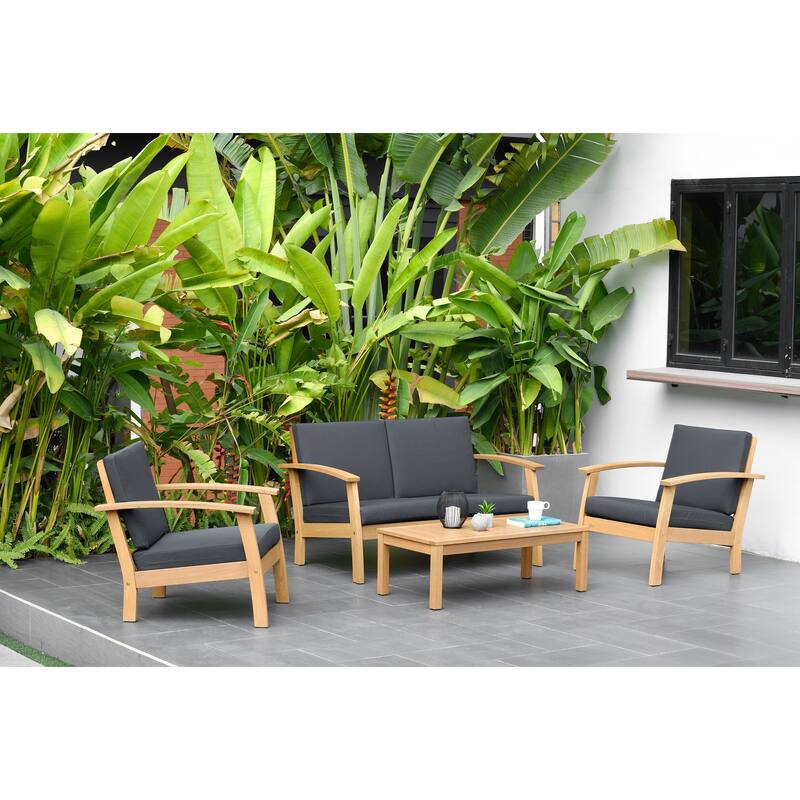 Tottenville 4-piece Patio Conversation Set by Havenside Home