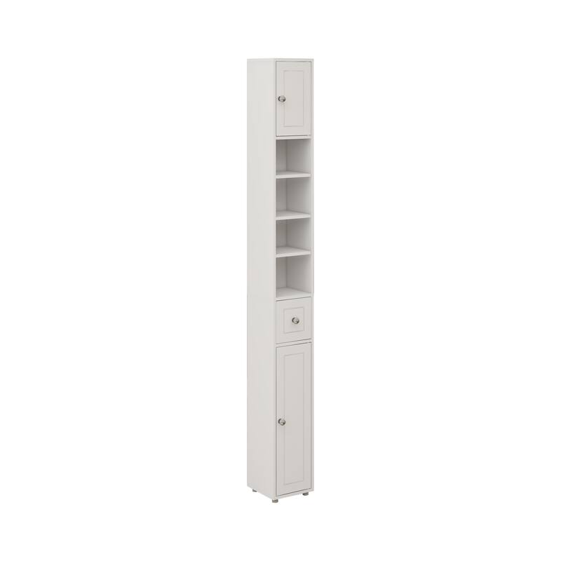 Elegant Storage Cabinet with 2 Doors and 4 Adjustable Shelves Vanity Cabinet Clothes Cabinet Dressing Cabinet for Bathroom
