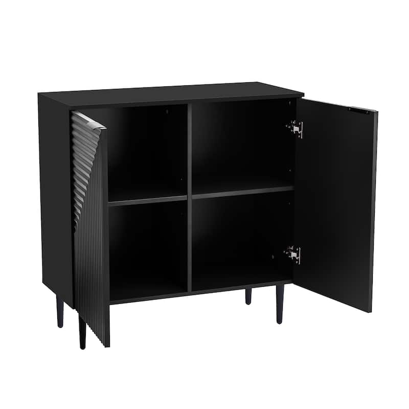 Modern Storage Cabinet with Adjustable Shelves, Buffet Cabinets Large Sideboard w/ 3 Drawers, 2 Door for Kitchen, Entryway