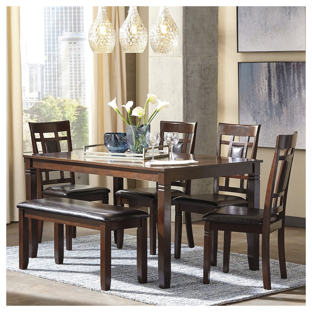 Bennox Brown 6-piece Dining Room Table Set