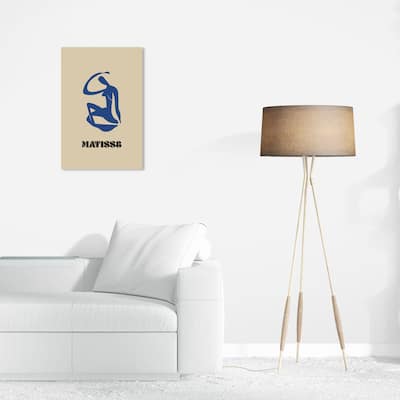 Wynwood Studio Canvas Abstract Henry Matisse Symmetry Blue and Dark Blue Modern & Contemporary Wall Art Canvas Print