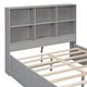 preview thumbnail 11 of 22, Full Size Solid Pine Platform Kids Bed Frame with Storage Headboard, Charging Station, and 2-Drawers, Easy to Assemble, Grey