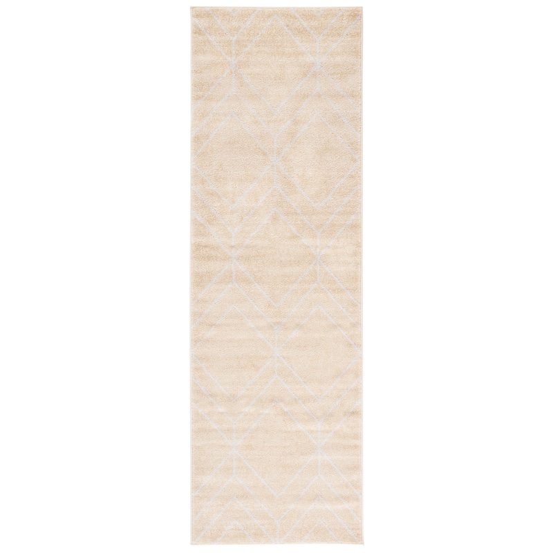 SAFAVIEH Adirondack Juvelina Modern Geometric Rug - 2'6" x 8' Runner - Gold/Light Grey